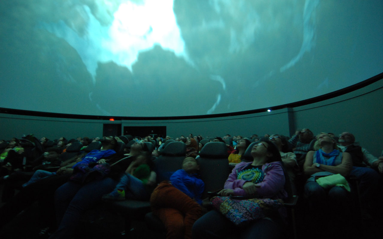 Abrams Planetariaum - Visitors watching a show in the planetarium