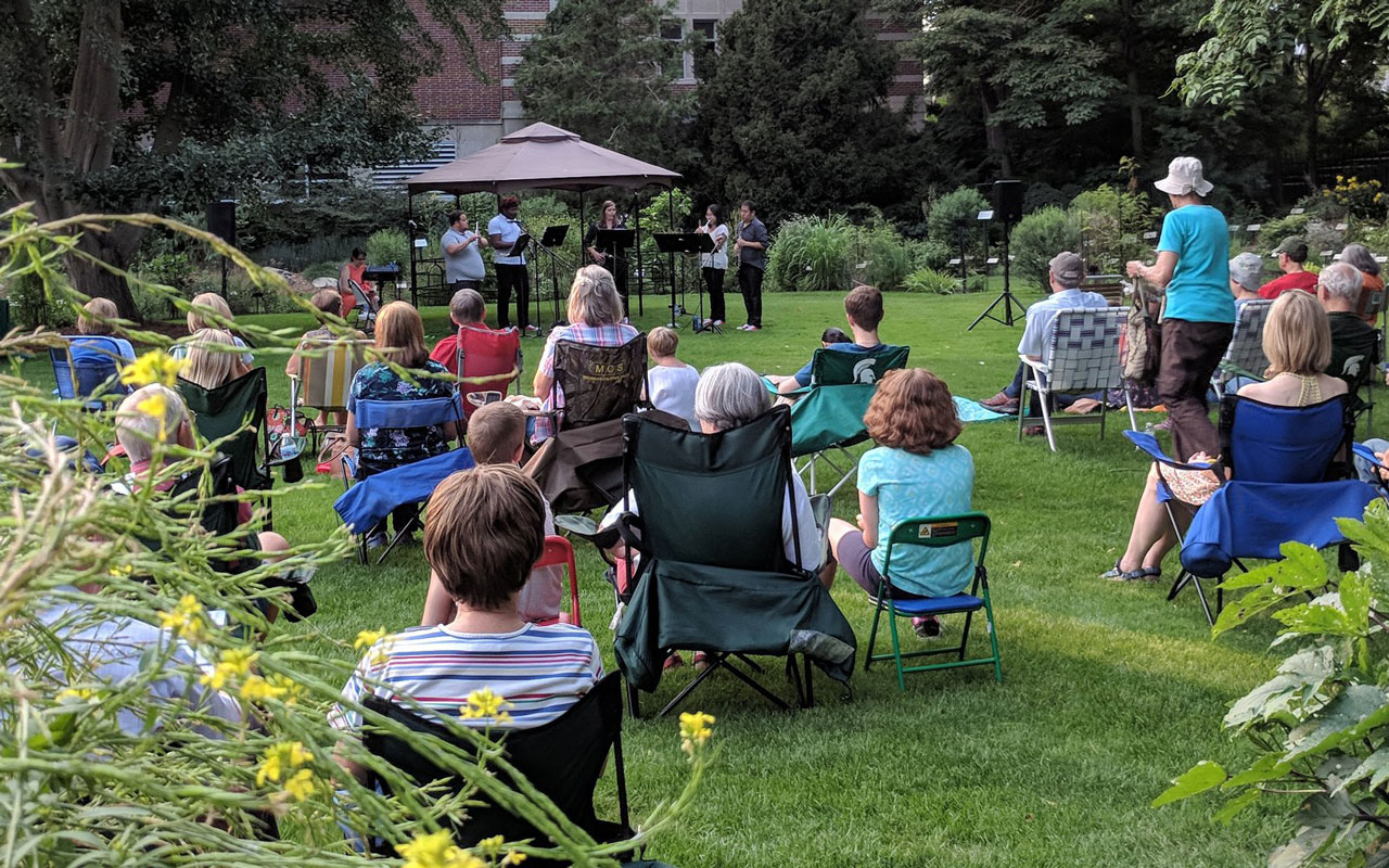 W.J. Beal Botanical Garden and Campus Arboretum- Music in the garden event